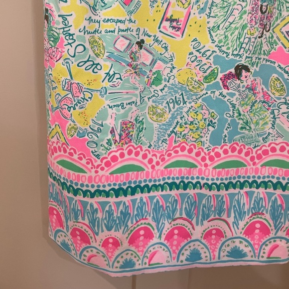Lilly Pulitzer Marli Stretch Shift Dress Size 2 Pop Up in the Beginning Print - Picture 9 of 14